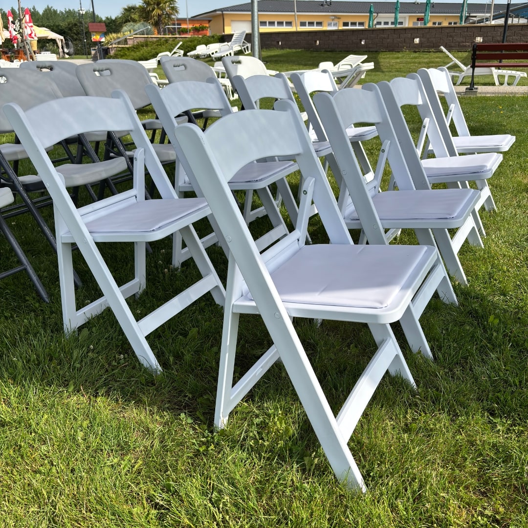 Skladacia Stolička s Mäkkým Sedadlom, 4ks