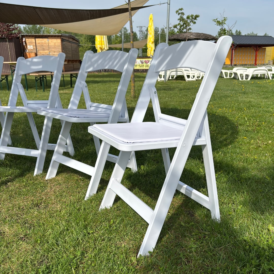 Skladacia Stolička s Mäkkým Sedadlom, 4ks