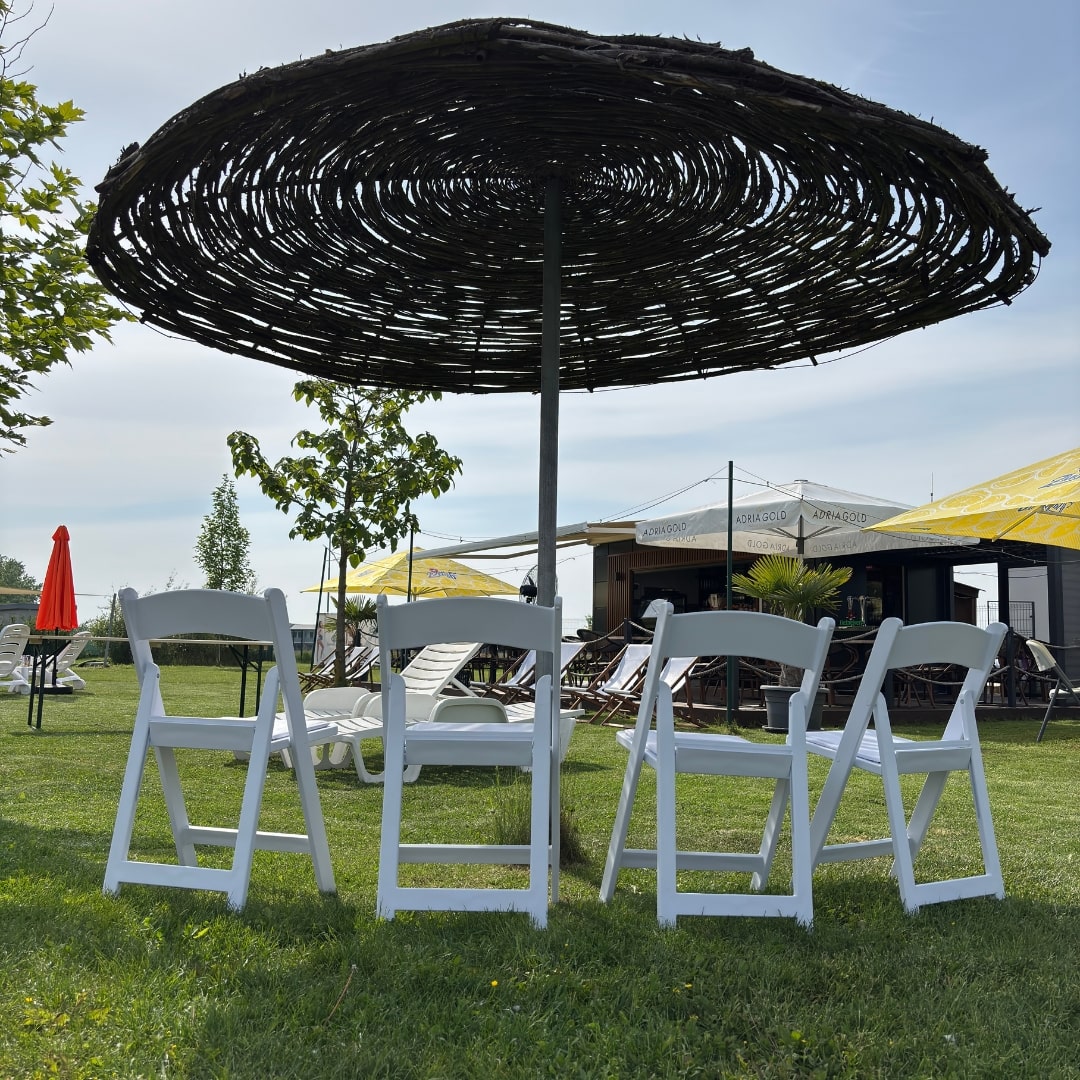 Skladacia Stolička s Mäkkým Sedadlom, 4ks