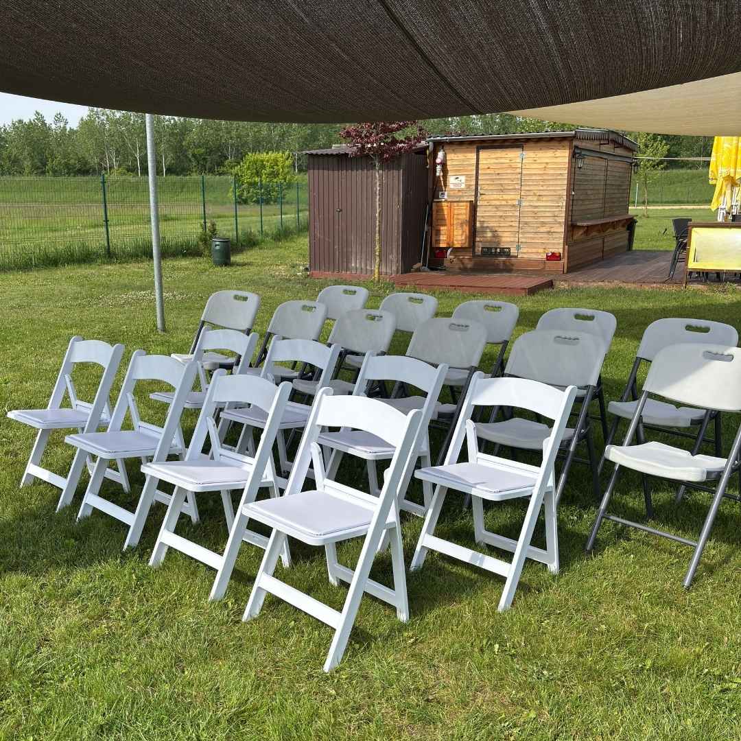 Skladacia Stolička s Mäkkým Sedadlom, 4ks