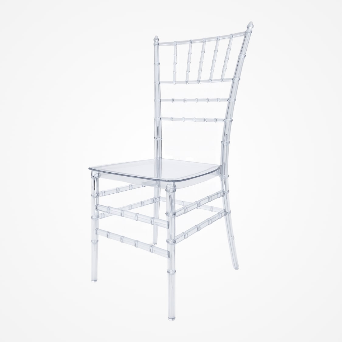 Chiavari stolička biela s bielym sedákom – Ľahká, elegantná a odolná