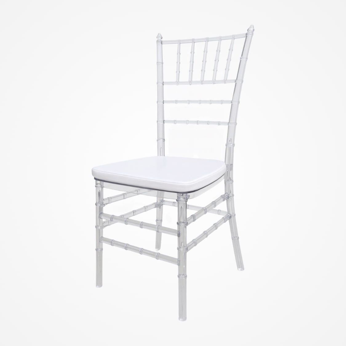 Chiavari stolička biela s bielym sedákom – Ľahká, elegantná a odolná