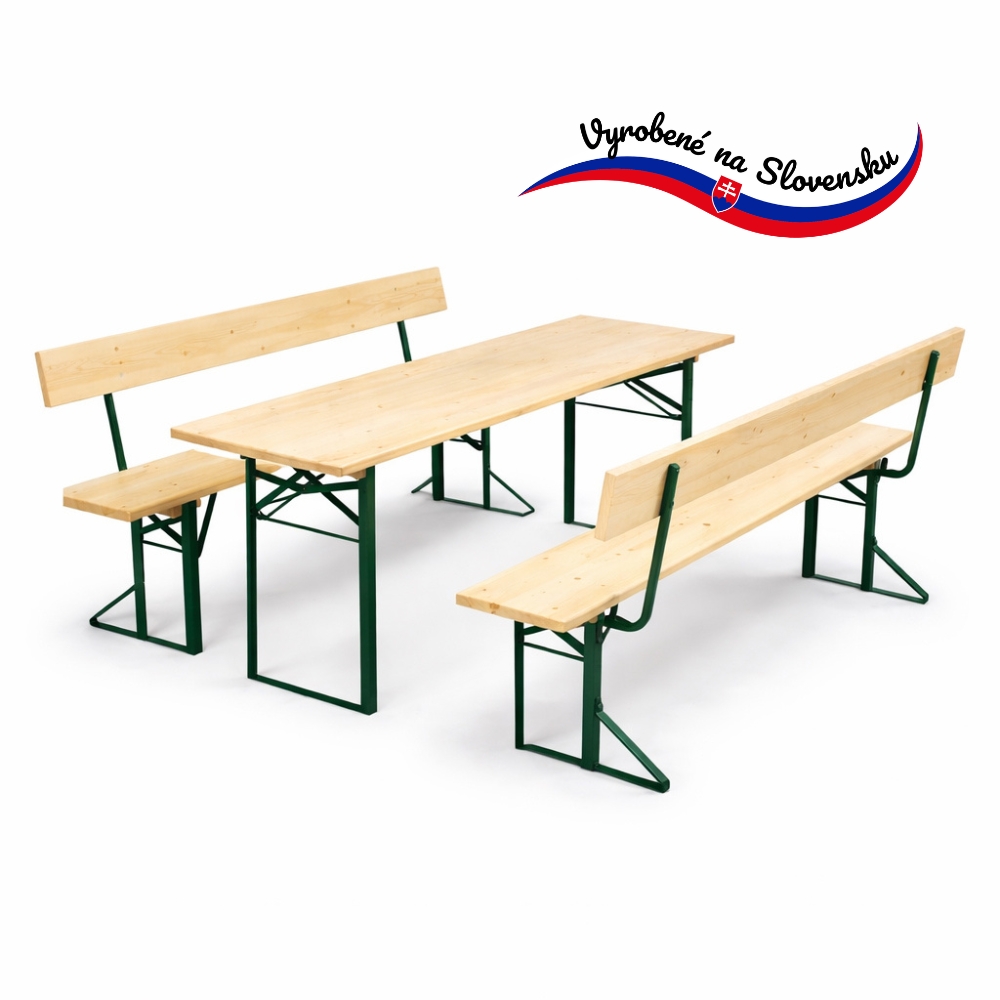 Pivný set 200 cm s operadlom