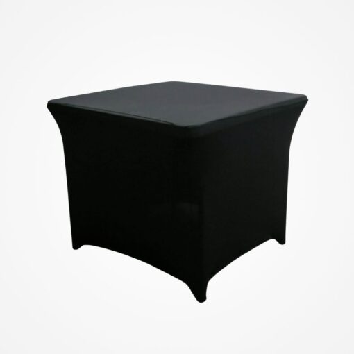 Elastický poťah na štvorcový stôl 80 x 80 cm – čierny