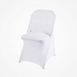 Elastický poťah na skladaciu stoličku – biely
