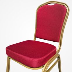 Banketová Stolička - Bordové so Zlatým Rámom