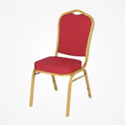 Banketová Stolička - Bordové so Zlatým Rámom