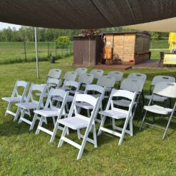 Skladacia Stolička s Mäkkým Sedadlom, 4ks