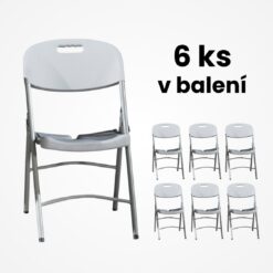 Praktická skladacia stolička pre podujatia