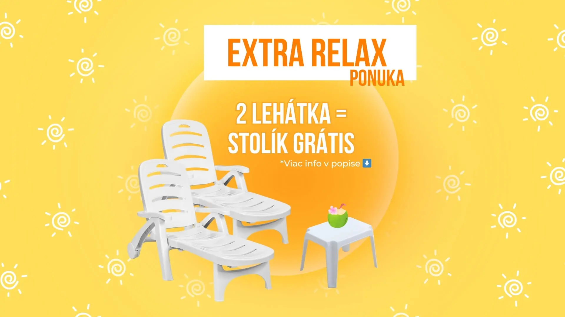 Skladacie Plastové Lehátko