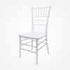 Chiavari stolička biela s bielym sedákom – Ľahká, elegantná a odolná