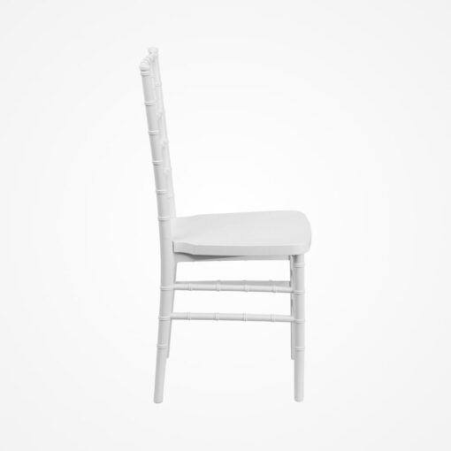 Chiavari stolička biela s bielym sedákom – Ľahká, elegantná a odolná