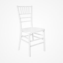 Chiavari stolička biela s bielym sedákom – Ľahká, elegantná a odolná