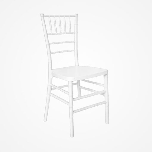 Chiavari stolička biela s bielym sedákom – Ľahká, elegantná a odolná