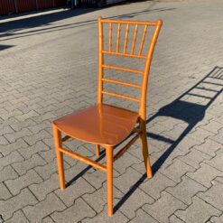 Zlatá Tiffany stolička z PP plastu s vankúšom 40x40x88 cm, luxusný svadobný nábytok zlatej farby