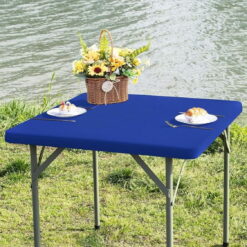 Elastický poťah (čiapka) na štvorcový stôl 80x80 cm - 180g/m² modra