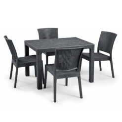 Terasový set Zeugma antracitový 70 × 100 cm